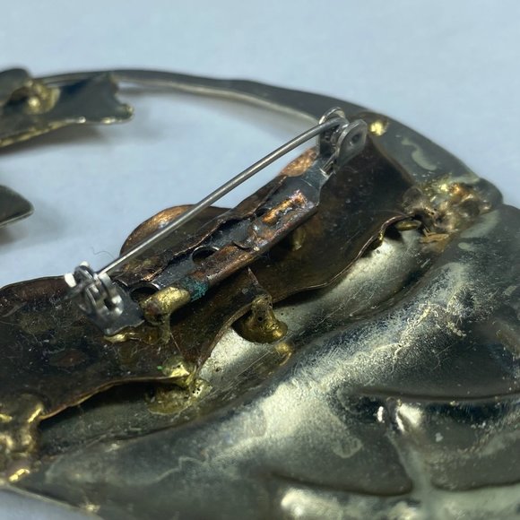 Easter Basket Jewelry Pin Brooch Silver Gold Color Metal Bow Eggs Handle Holiday - Picture 12 of 16